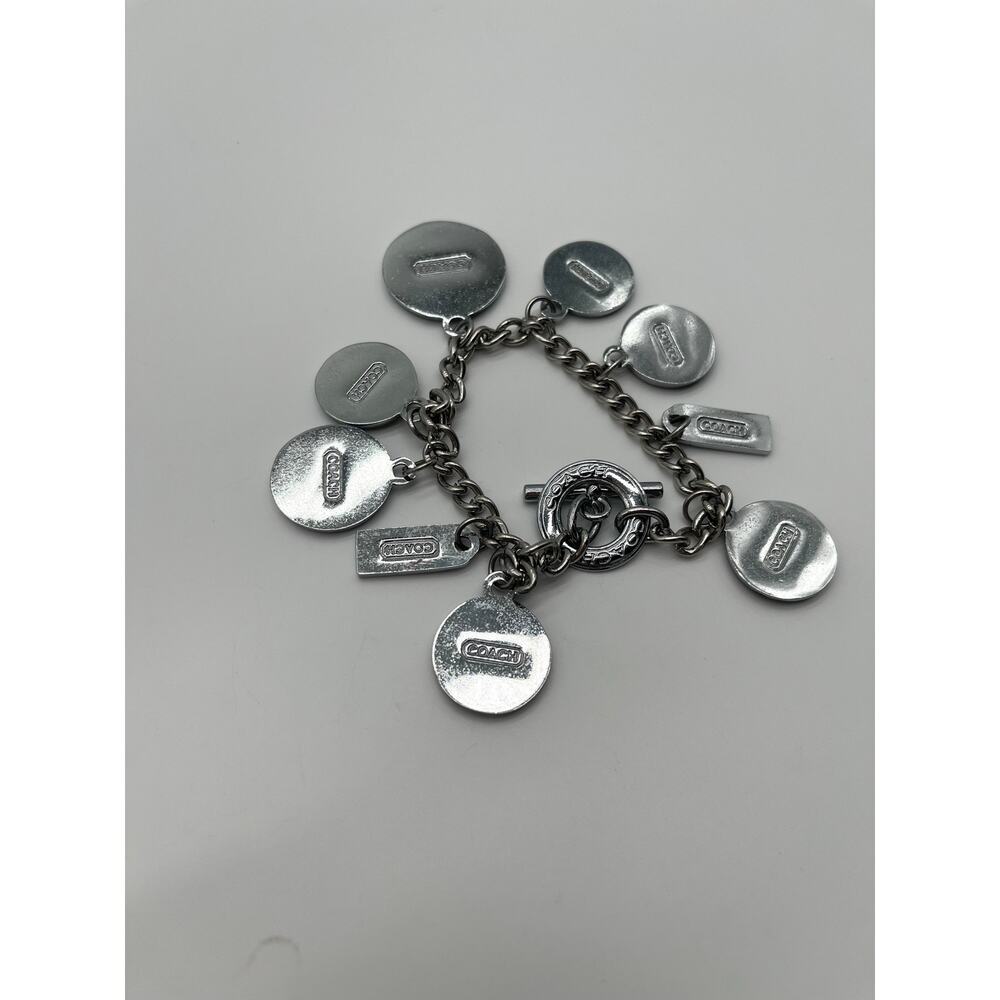 COACH Y2K VINTAGE Charm Bracelet with 9 Pieces, Silver - Picture 10 of 10